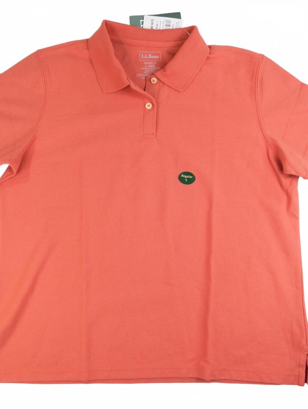 L.L. Bean Women's Relaxed Fit Polo Shirt Size L Regular NWT